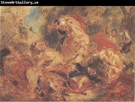 Eugene Delacroix La Chasse aux lions